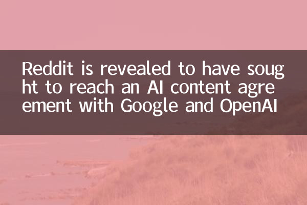 Reddit被曝寻求与谷歌、OpenAI达成AI内容协议