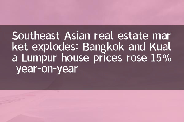 东南亚房产市场爆发：曼谷、吉隆坡房价同比上涨 15%