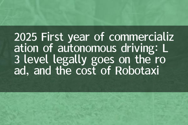2025 自动驾驶商业化元年：L3 级合法上路，Robotaxi 成本逼近网约车